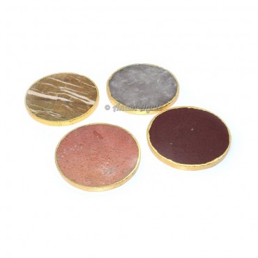 Multi Color Round Shaped Electroplated Coasters