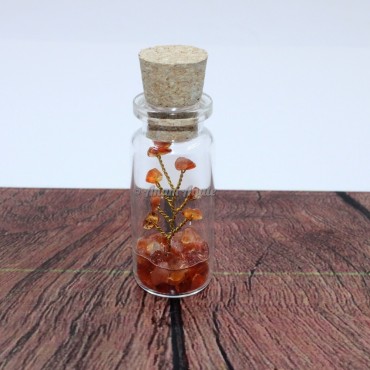 Carnellian Gemstone Tree Bottle