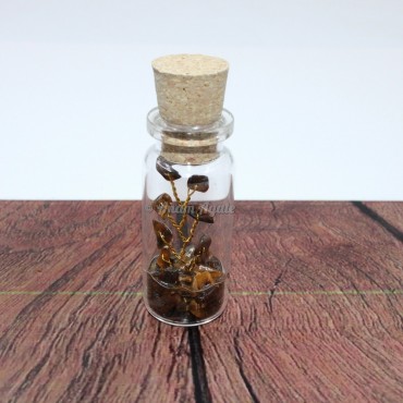 Tiger Eye Gemstone Bottle Tree