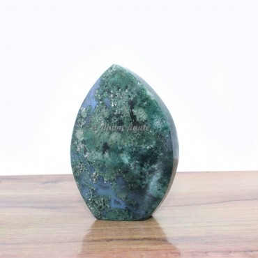 Natural Moss Agate In Free Form Stone