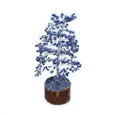 Lapiz Lazuli 500 Beads Tree Silver Wire