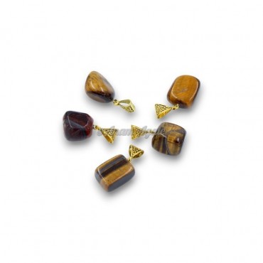 Tiger Eye Crystal Tumbled Pendant