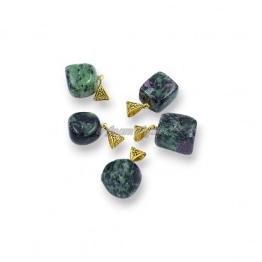 Ruby Zoisite Crystal Tumbled Pendant