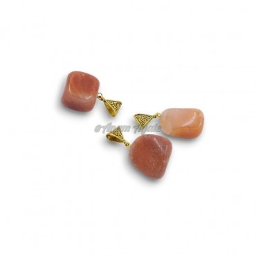 Peach Aventurine Crystal Tumbled Pendant