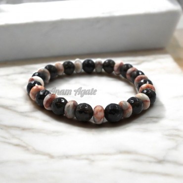 Smokey Quartz & Picasso Jasper Bracelets