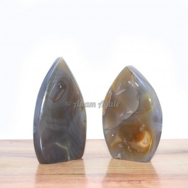 Grey Agate Flame Free Form