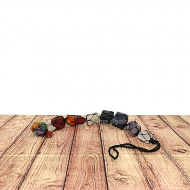 Cube Shaped Tumbled Wall Hanger Chakra Beads