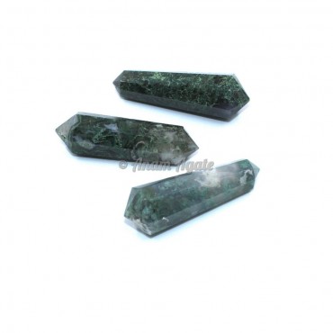 Moss Agate Double Point