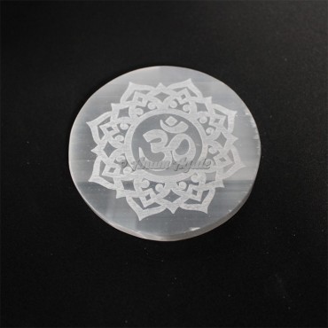 Selenite OM Engraved Charging Plate