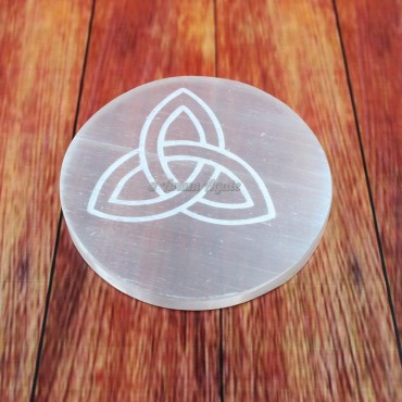 Selenite Triquetra Charging Plate