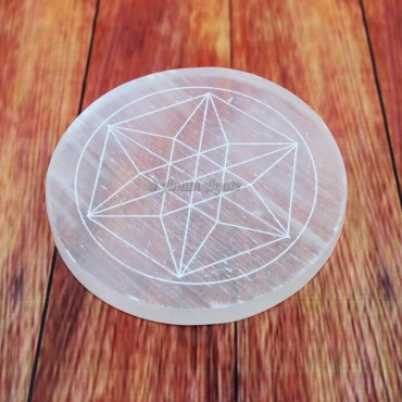 Star Symbol Selenite Charging Plate