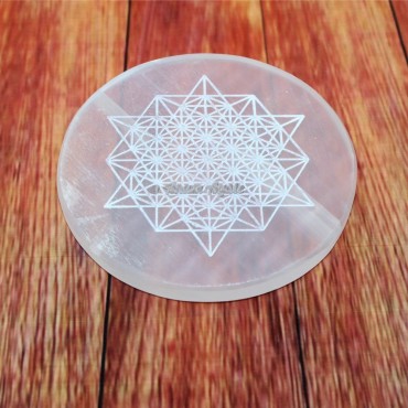 Reiki Healing Selenite Charging Plate Coaster