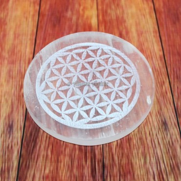 Seed Of Life Selenite Charging Plate