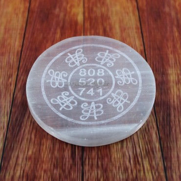 Zibu Symbol Selenite Charging Plate Coaster