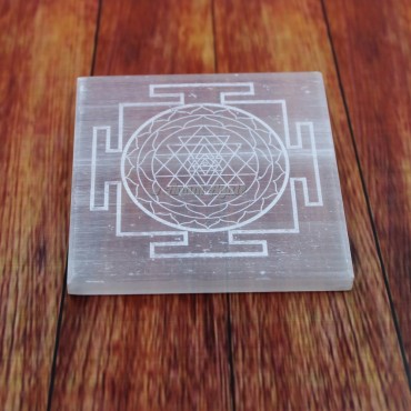 Yantra Selenite Charging Plate Coaster