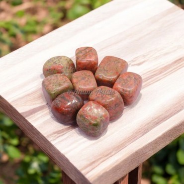 Green Unakite Polished Tumbled Stones